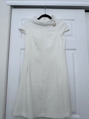 Harper Rose white Dress with Pearl Accent
